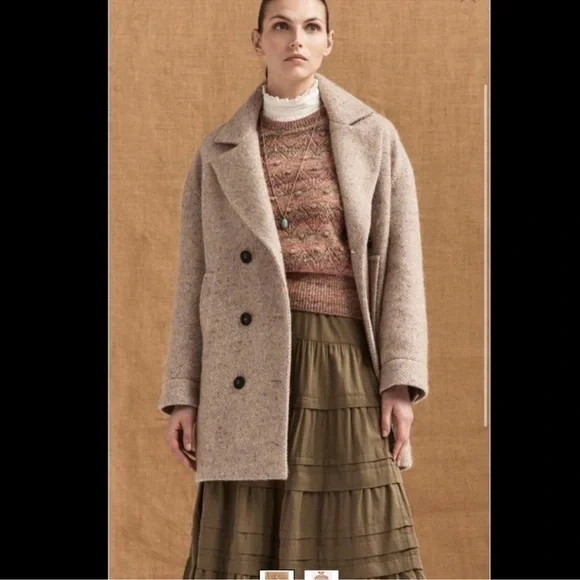 Vanessa Bruno Sissi Popcorn Wool Crew Neck Sweater luxury boho womens Size L - Picture 2 of 11